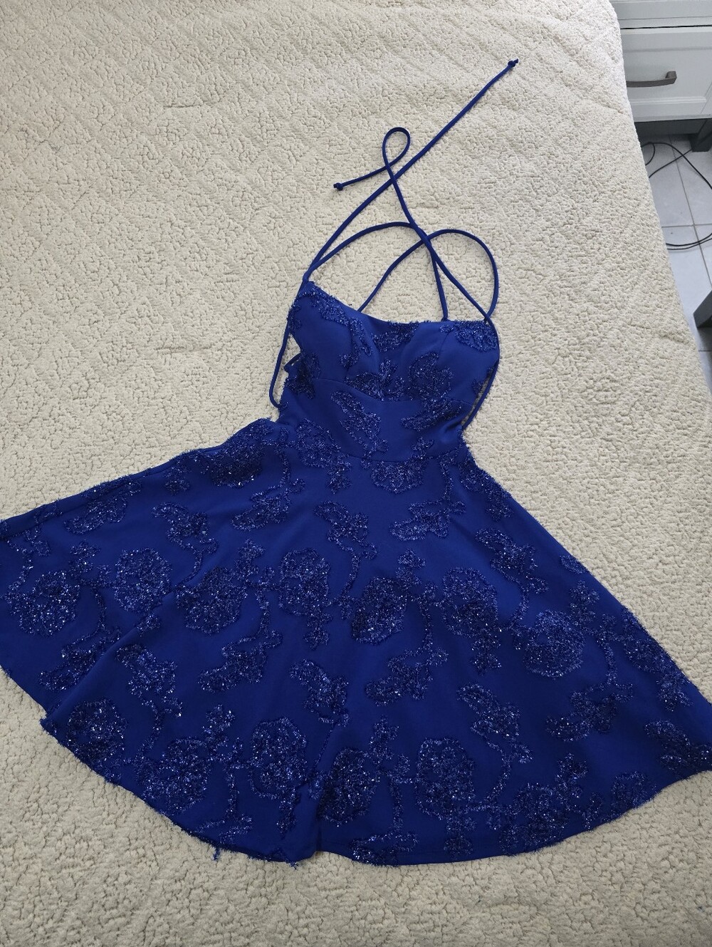 Emerald Sundae Royal Blue Flare Dress